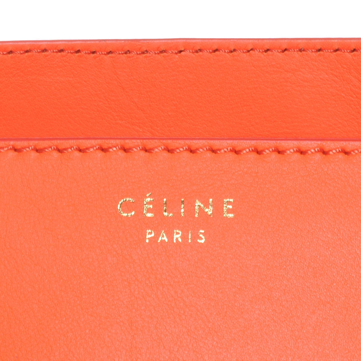Celine Smooth Calfskin Mini Luggage Bright Orange 5 of 9
