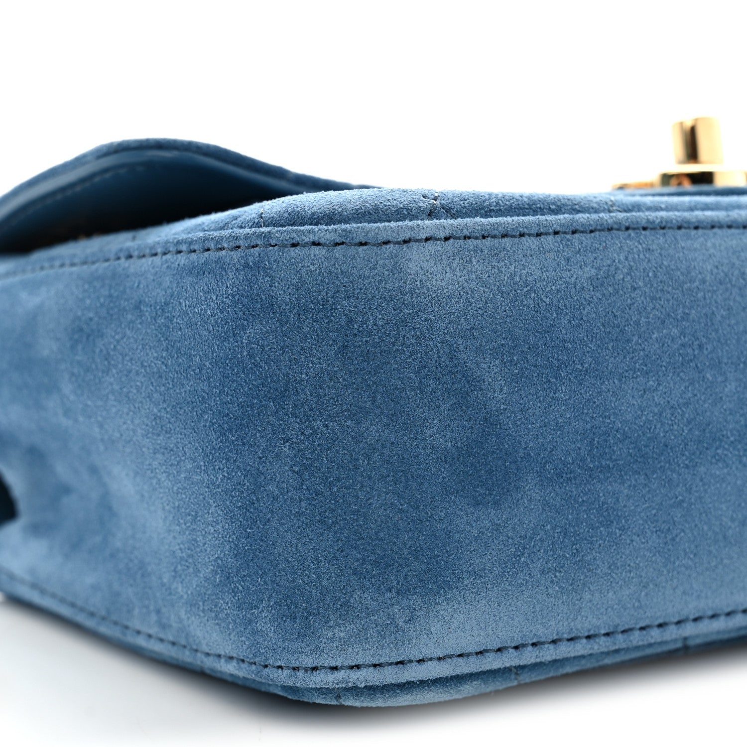 Chanel Suede Calfskin Mini Souplissimo Flap Blue 8 of 10