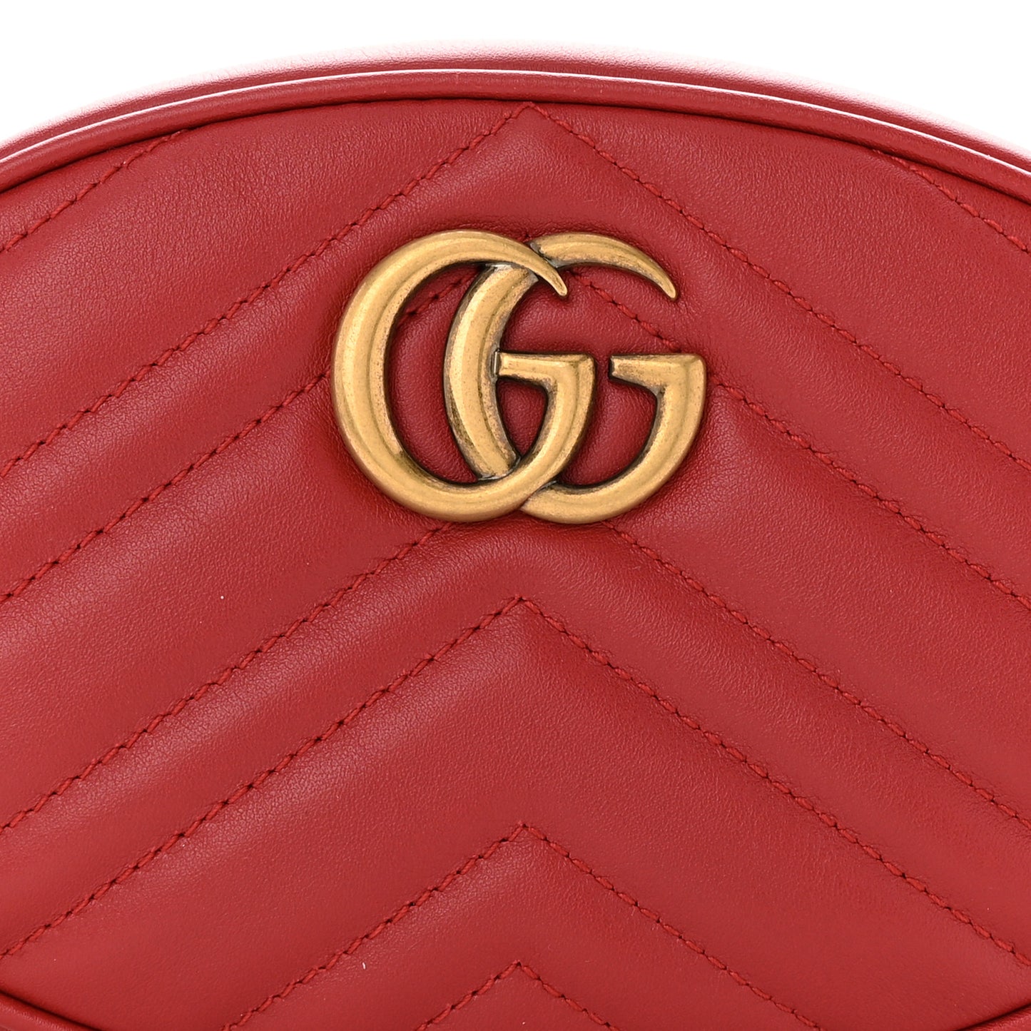 Calfskin Matelasse GG Marmont Belt Bag 95 38 Hibiscus Red