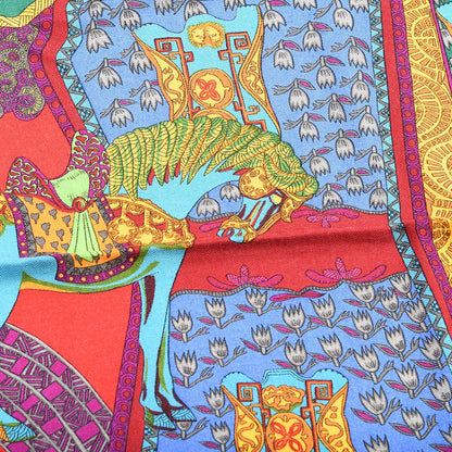 Hermes Cashmere Silk Art Des Steppes 140 Shawl 5 of 6