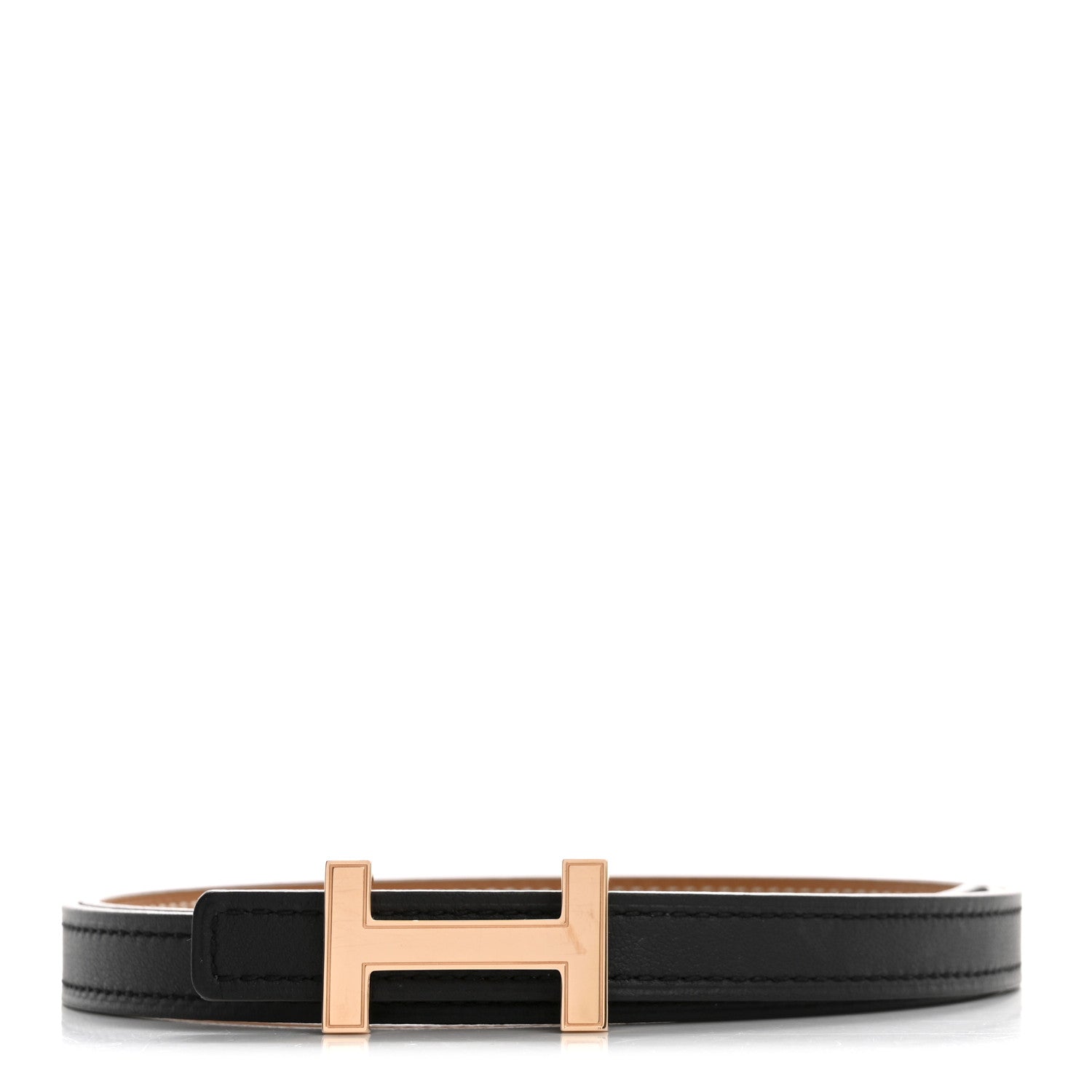 Hermes Swift Epsom 13mm Focus Belt 85 34 Black Gold 1 of 7