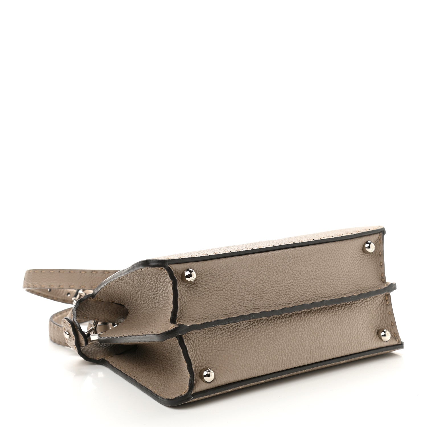 Fendi Cuoio Romano Selleria Chamois Small Peekaboo I SEE U Satchel Corda Camelia Cipria 4 of 11