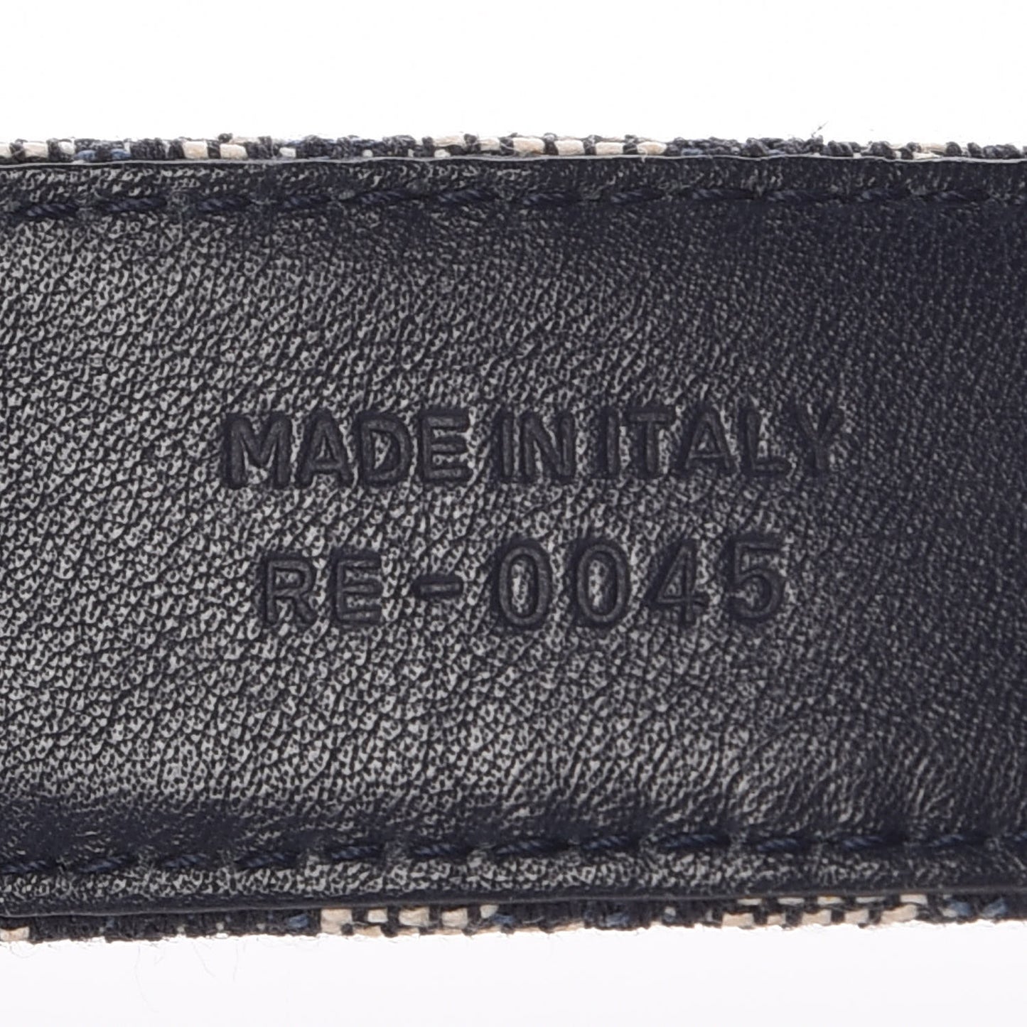 Canvas Monogram Logo Belt 85 Blue