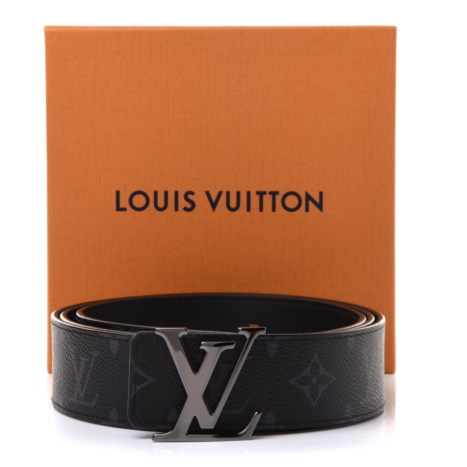 Louis Vuitton Monogram Eclipse Taigarama 40mm LV Initiales Reversible Belt 120 48 Black 5 of 5