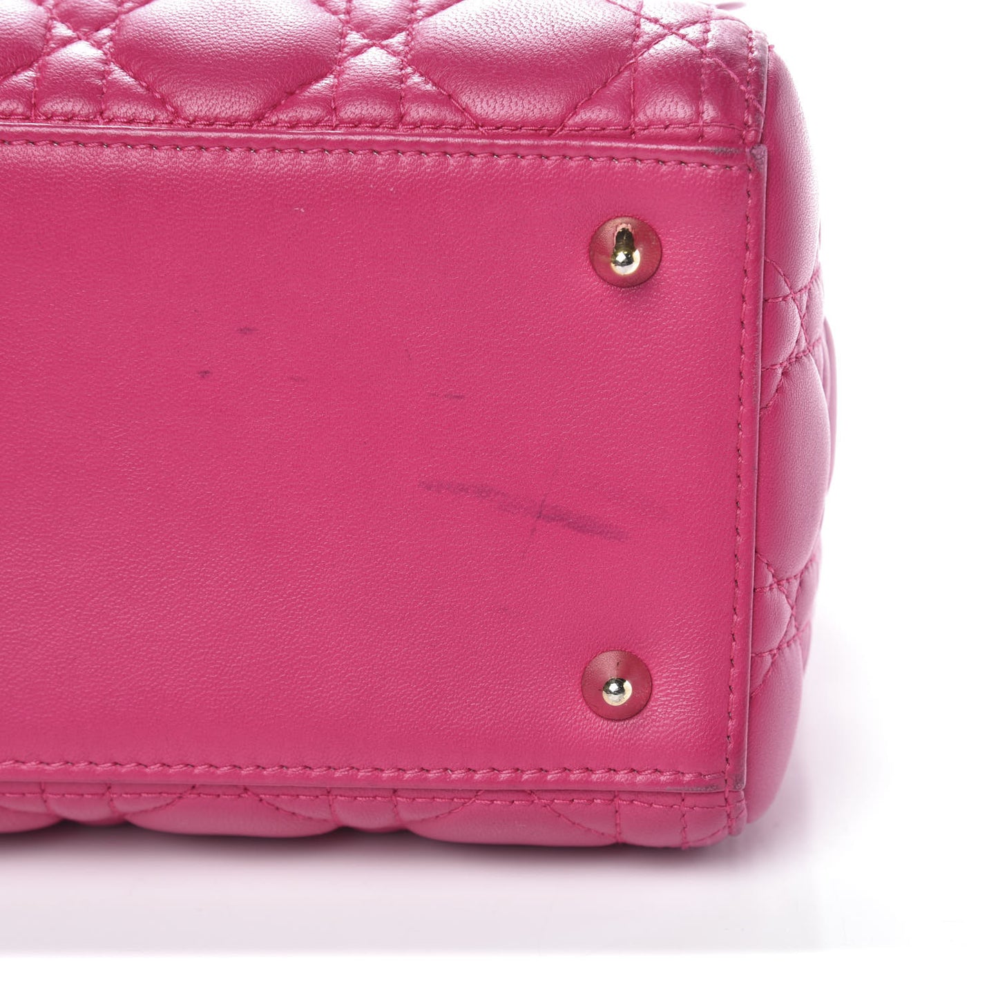 Lambskin Cannage Medium Lady Dior Pink