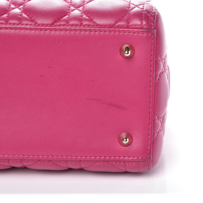 Christian Dior Lambskin Cannage Medium Lady Dior Pink 10 of 12