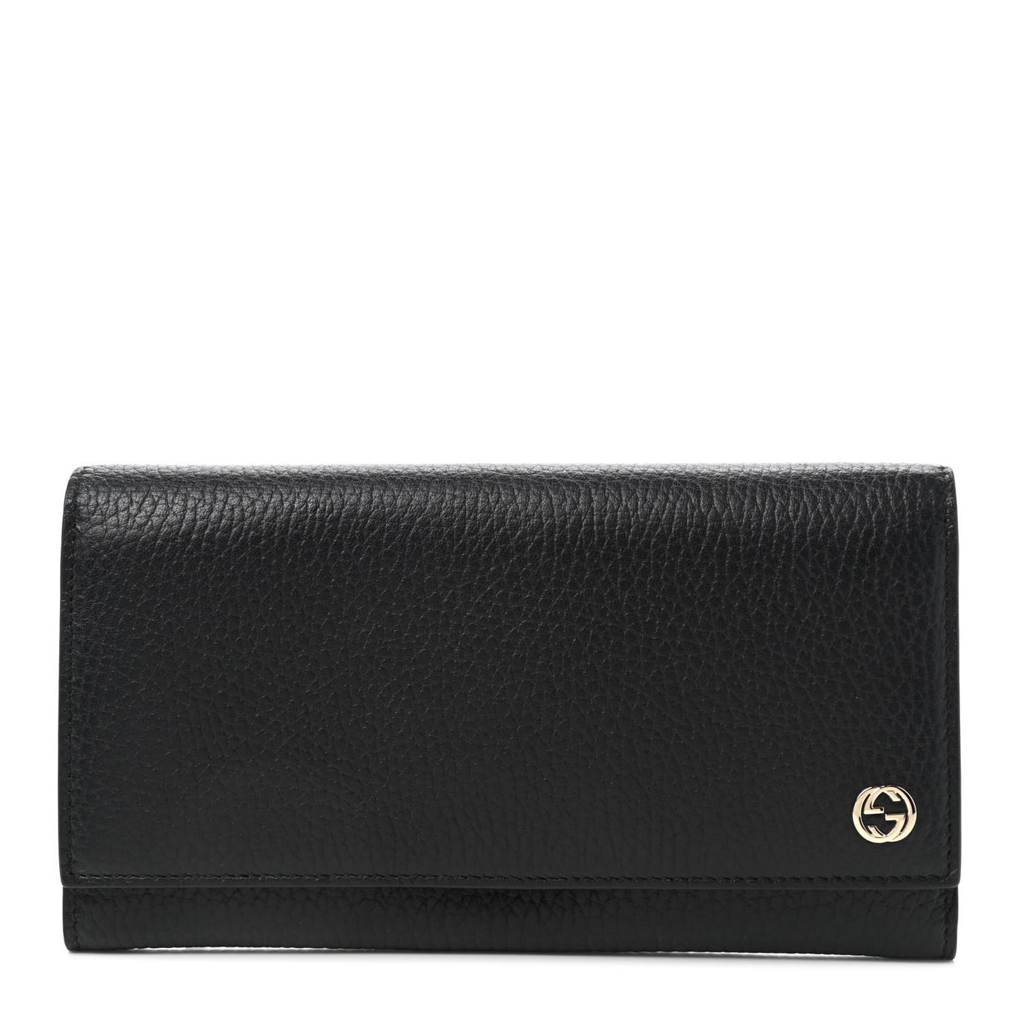 Pebbled Calfskin Interlocking G Continental Wallet Black