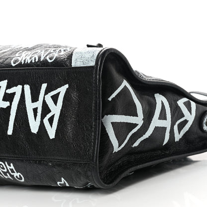 Balenciaga Agneau Arena Graffiti All Over Classic Hardware City Black White 10 of 10