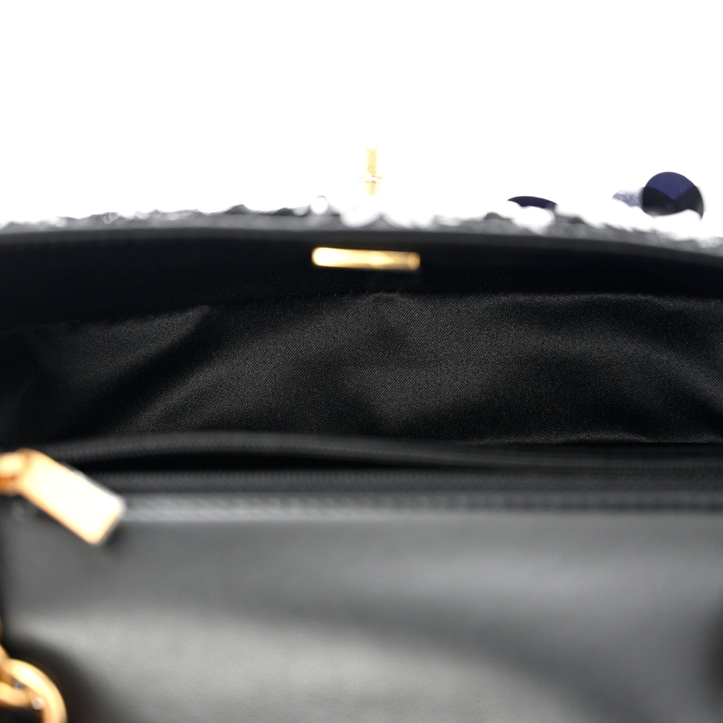 Sequin Mini Rectangular Flap Black