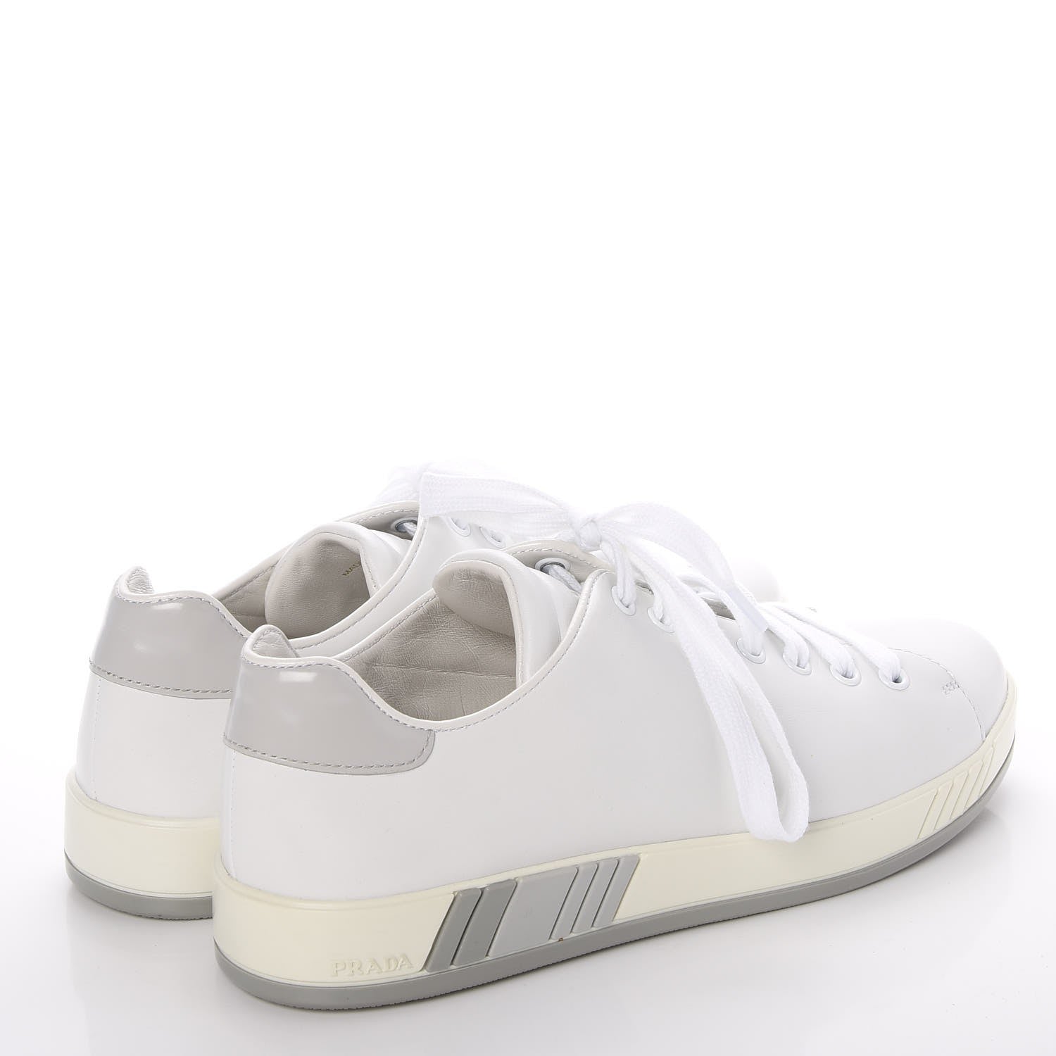 Prada Vitello Soft Low Top 30mm Sneakers 39 White 4 of 11