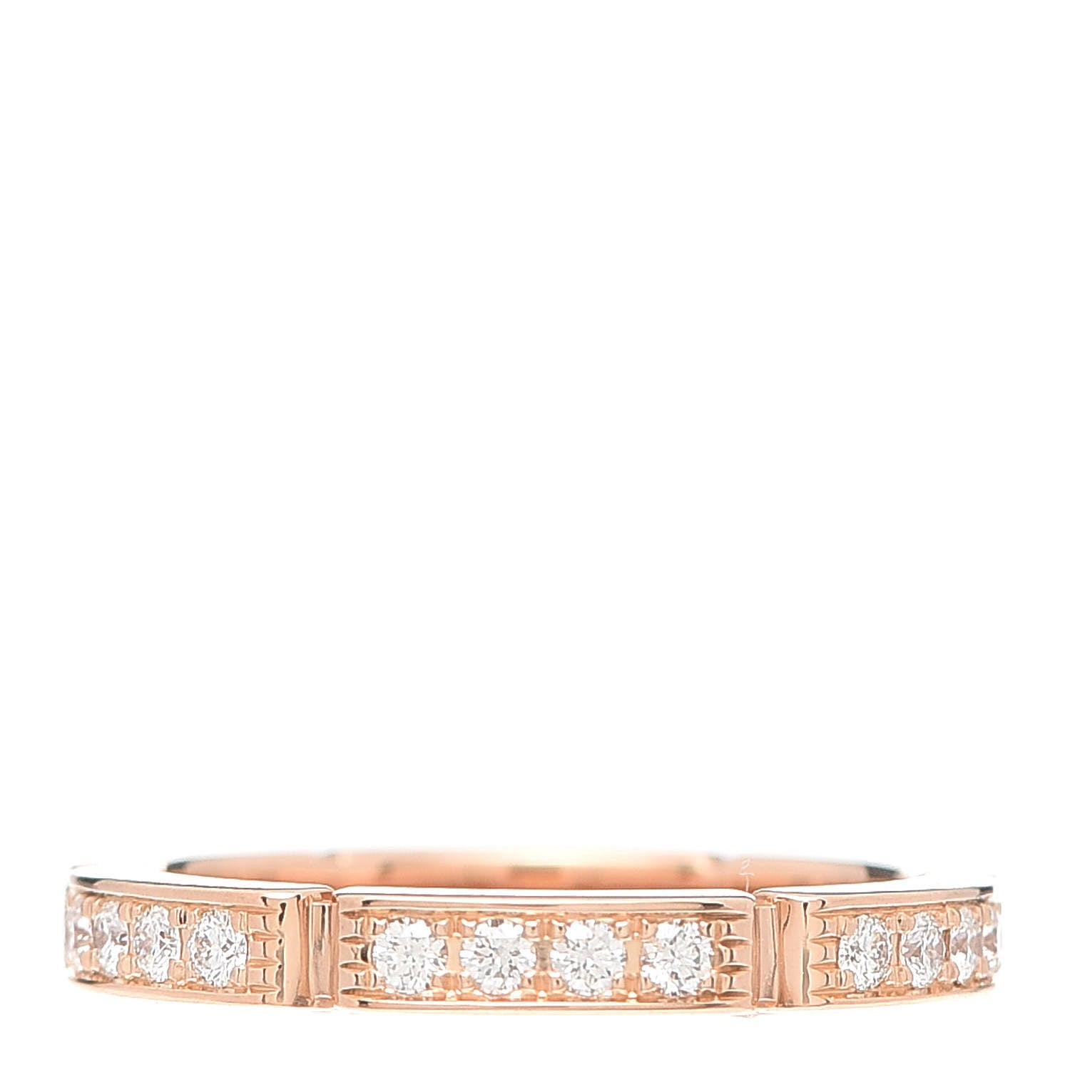 Cartier 18K Pink Gold Diamond Maillon Panthere Wedding Band Ring 48 4.25 1 of 7