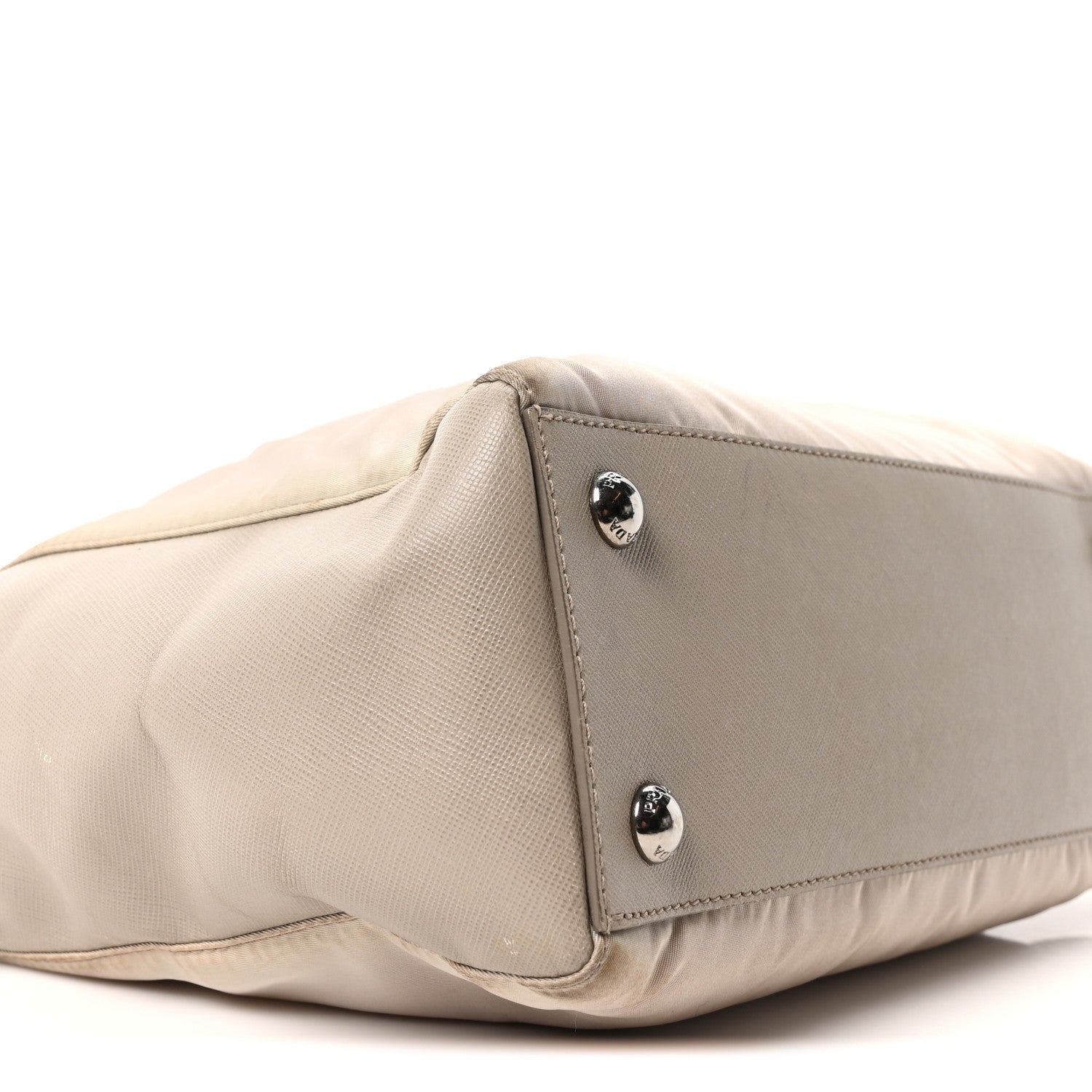 Prada Nylon Saffiano Bi-Color Tote Grey 9 of 10