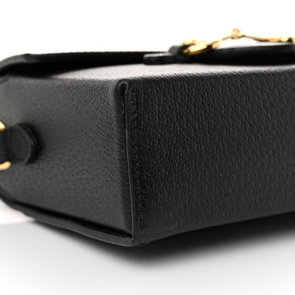 Gucci Calfskin Horsebit 1955 Shoulder Bag Black 9 of 10