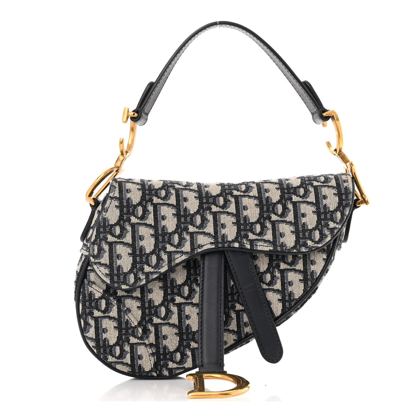 Oblique Mini Saddle Bag Blue