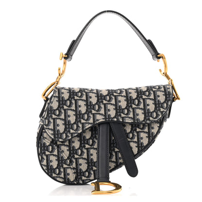 Christian Dior Oblique Mini Saddle Bag Blue 1 of 13