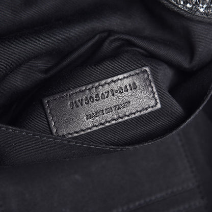 Saint Laurent Lambskin Glitter Belt Bag Metallic Black 6 of 8