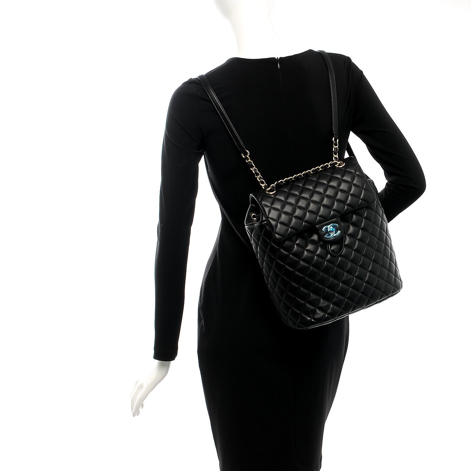Chanel Lambskin Quilted Large Urban Spirit Backpack Black 2 of 7