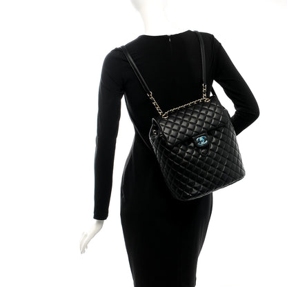 Chanel Lambskin Quilted Large Urban Spirit Backpack Black 2 of 7