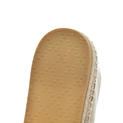 Gucci Calfskin Canvas Espadrilles 37.5 Greggio Petunia 13 of 17