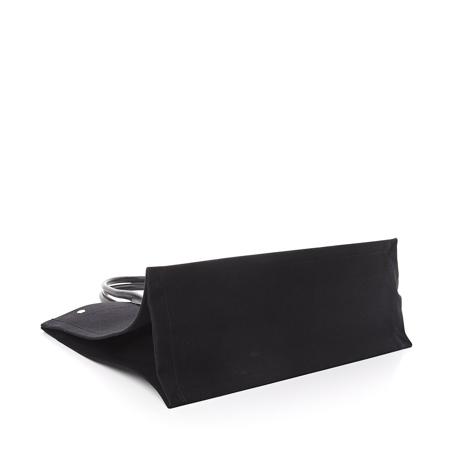 Linen Calfskin Rive Gauche Tote Black