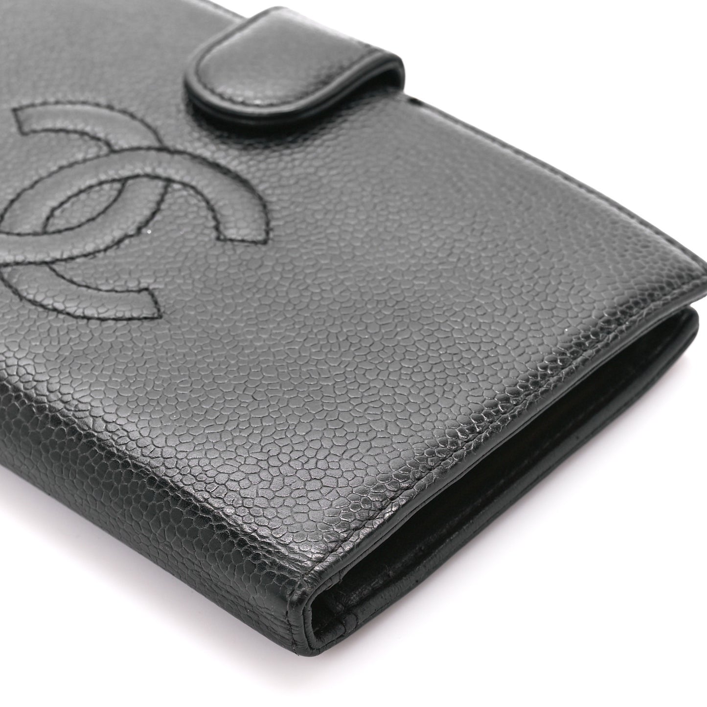 Caviar Timeless CC Zipped Pocket Wallet Black