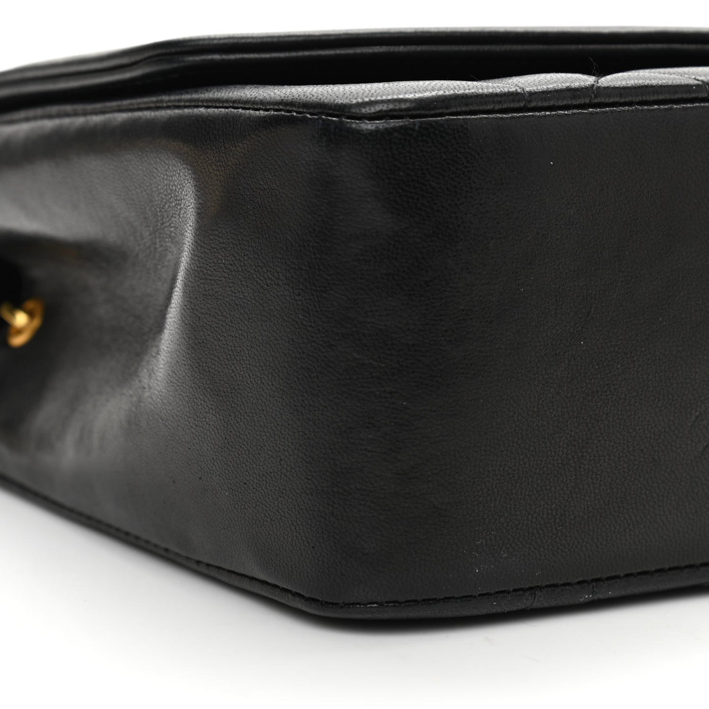 Lambskin Quilted Small Single Flap Black