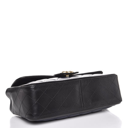 Chanel Calfskin Quilted Large Elegant CC Flap Navy Black 4 of 12