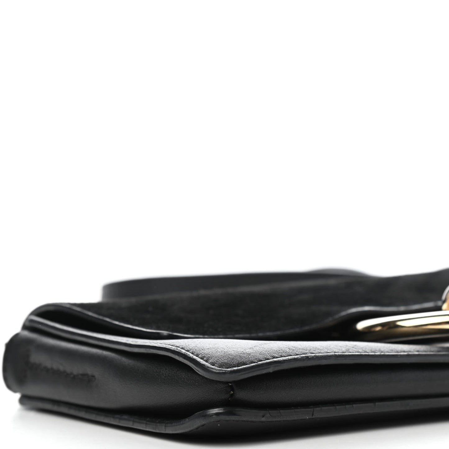 Suede Calfskin Small Faye Shoulder Bag Black
