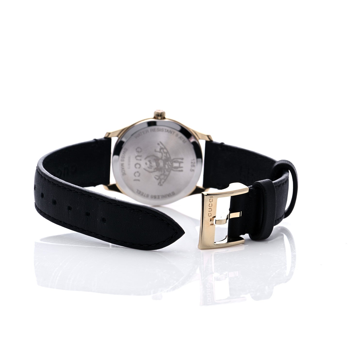 Gucci Stainless Steel Calfskin Mother of Pearl 29mm G-Timeless Charm Quartz Watch 5 of 9