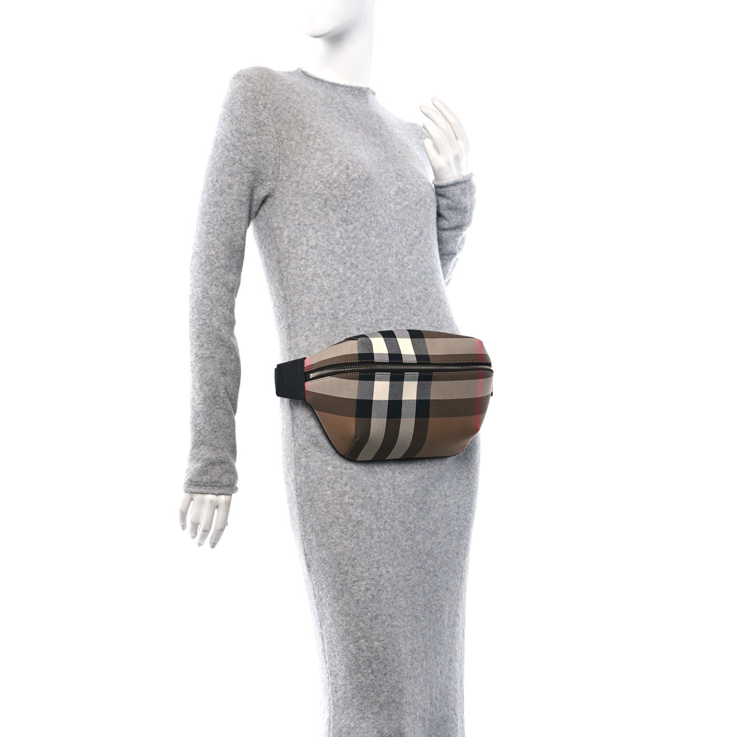 Burberry IP Check Sonny Bum Bag Taupe Brown 2 of 9