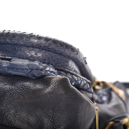 Chloe Python Calfskin Medium Paraty Blue Nuit 12 of 16