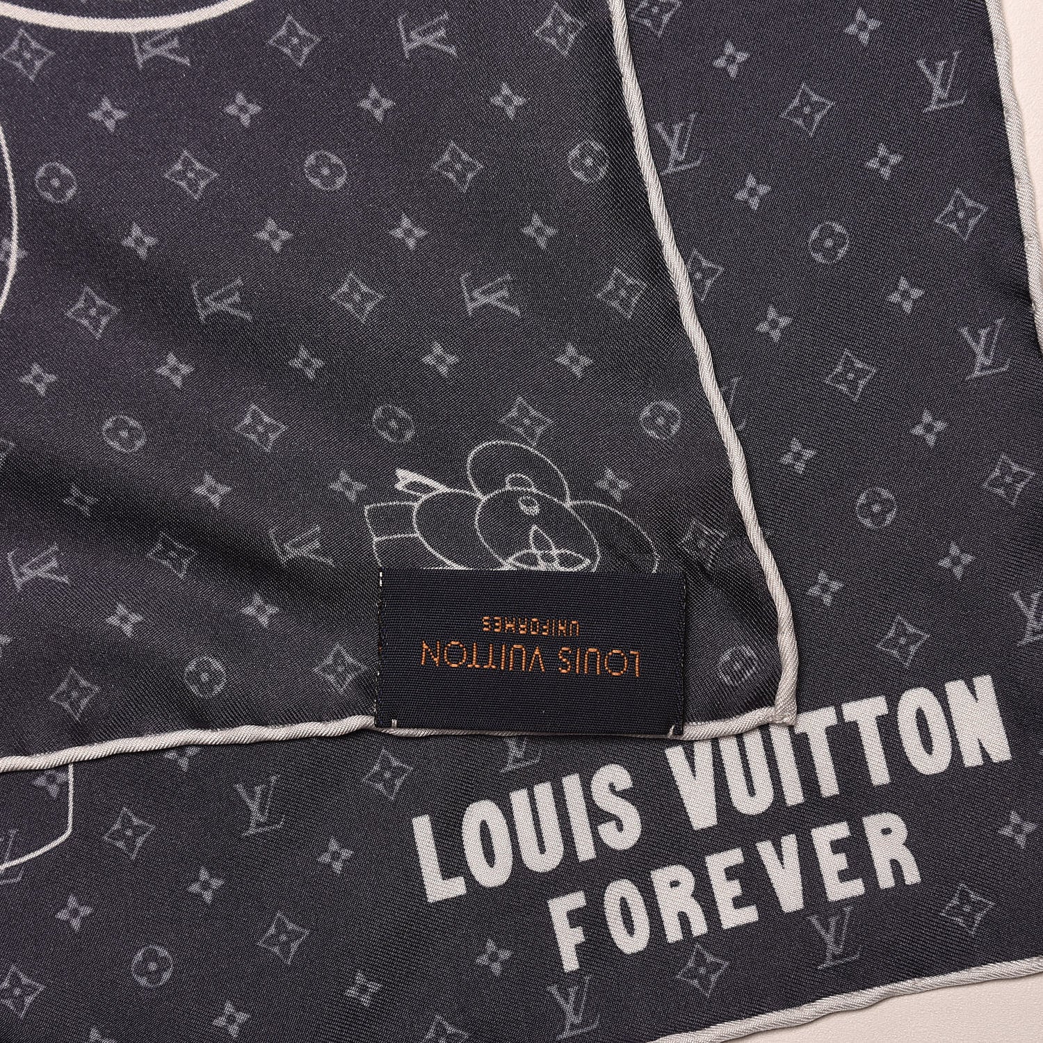 Louis Vuitton Silk Monogram Vivienne Bandana 6 of 7