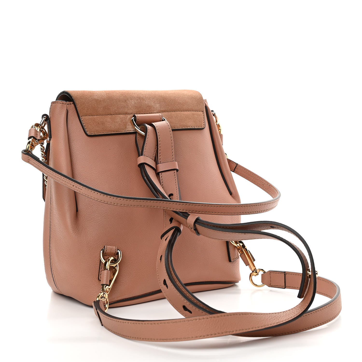 Chloe Suede Calfskin Small Faye Backpack Nougat 2 of 10
