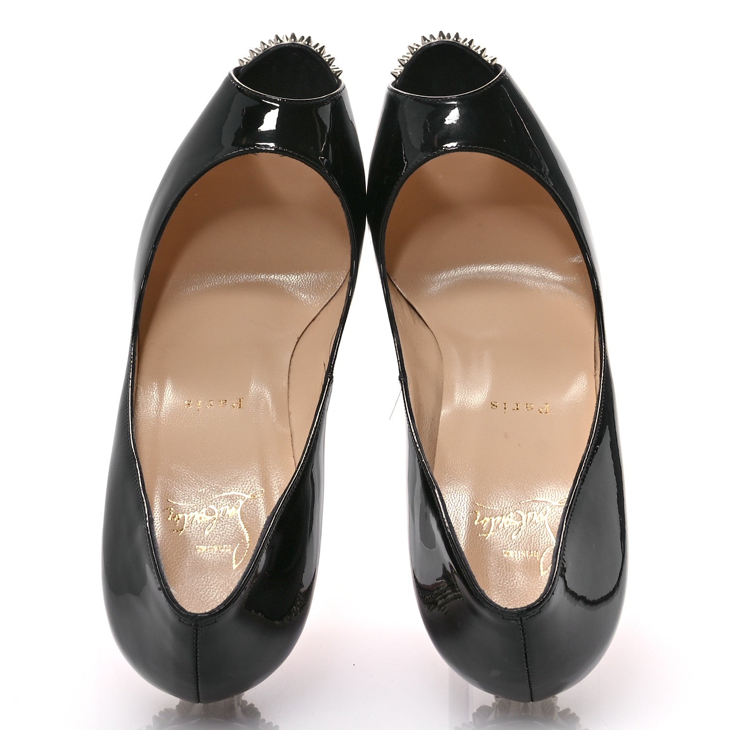 Christian Louboutin Patent New Very Prive Spikes 120 Pumps 40.5 Black 2 of 10