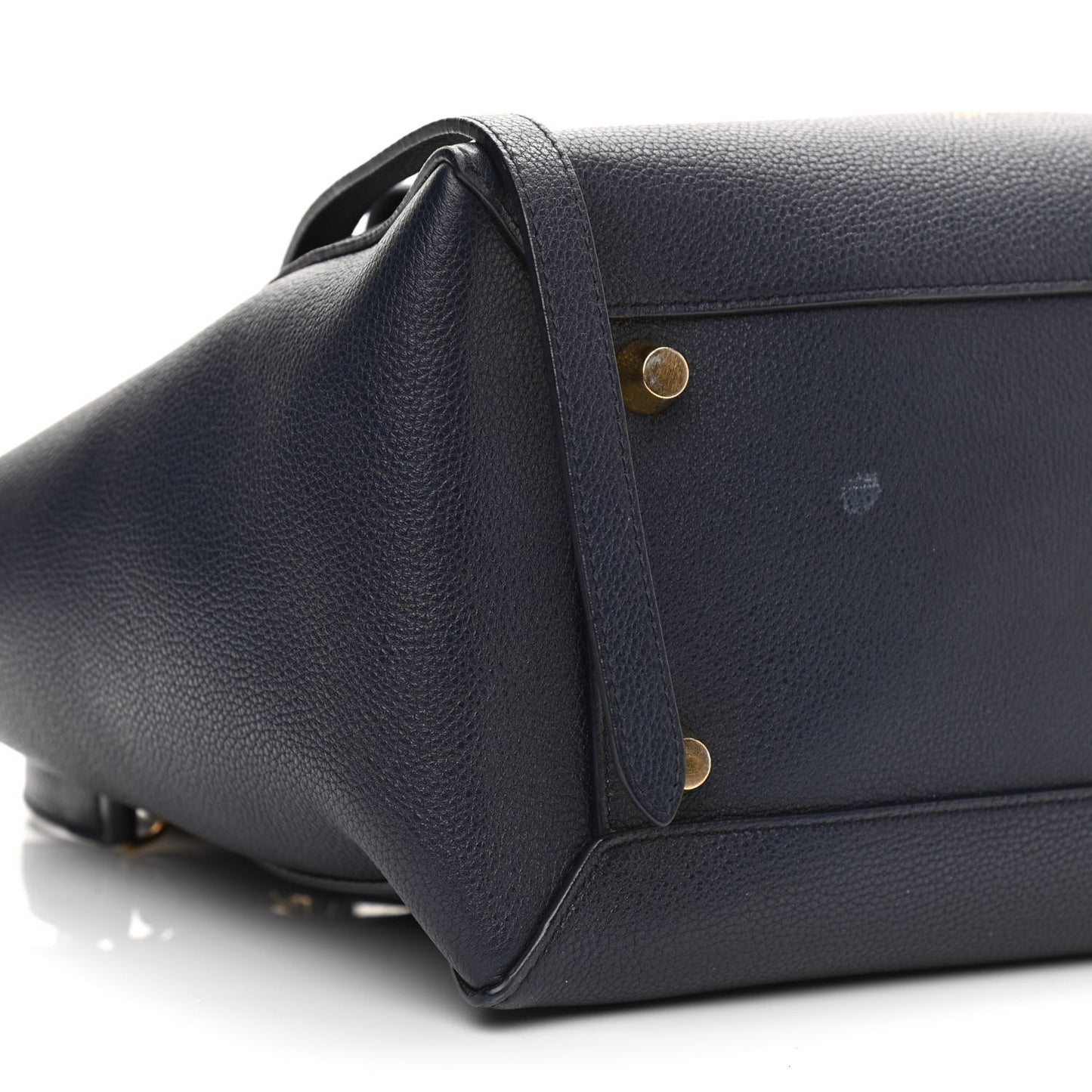 Drummed Calfskin Mini Belt Bag Navy