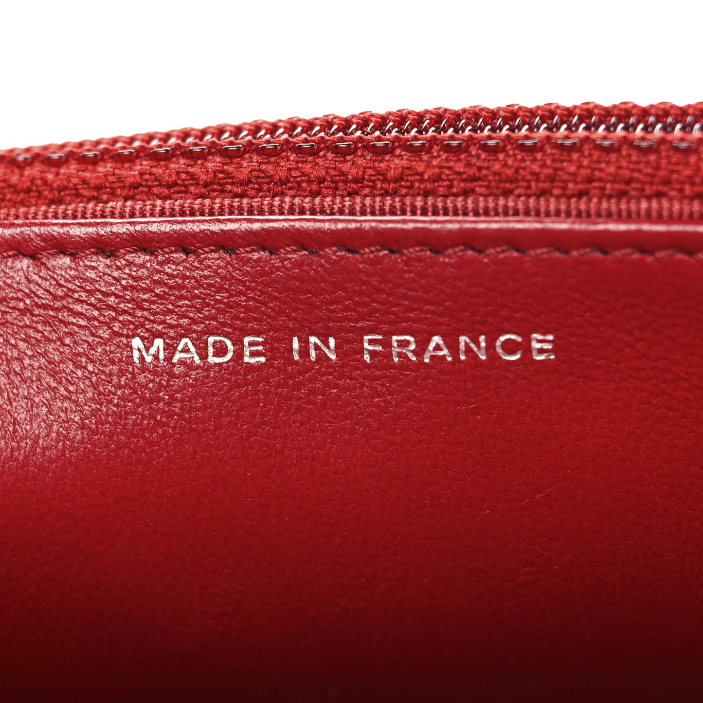 Lambskin Quilted Wallet On Chain WOC Red
