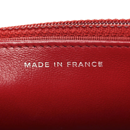Chanel Lambskin Quilted Wallet On Chain WOC Red 7 of 11