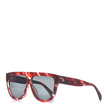 Celine Acetate Aviator Sunglasses CL 40001F Red Havana 1 of 6