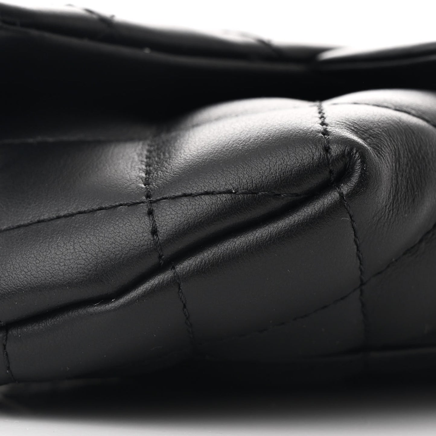 Calfskin Quilted CC Uniform Flap Belt Bag Black