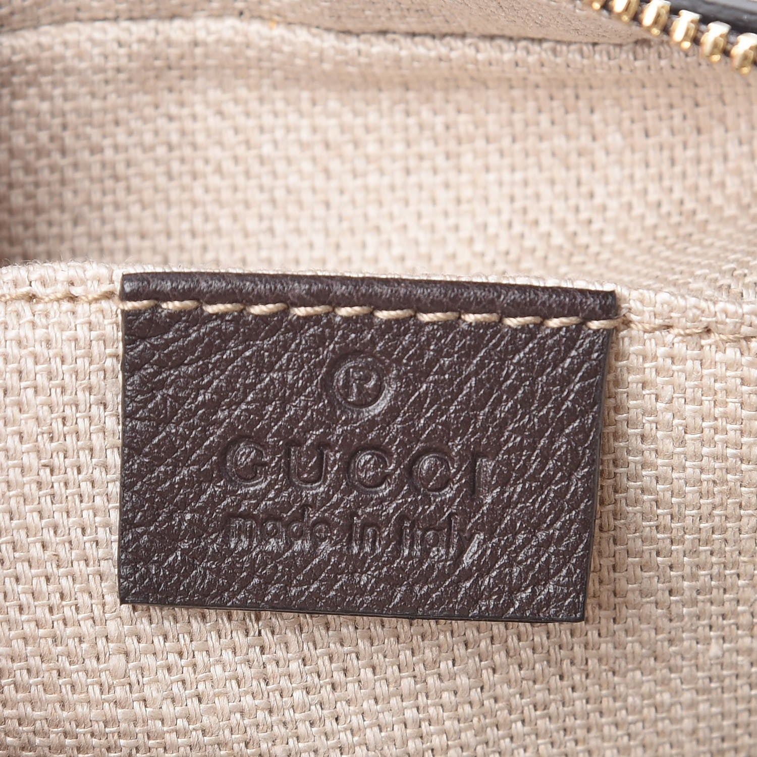 Gucci GG Supreme Monogram Web Small Webby Bee Shoulder Bag Dark Brown 6 of 9