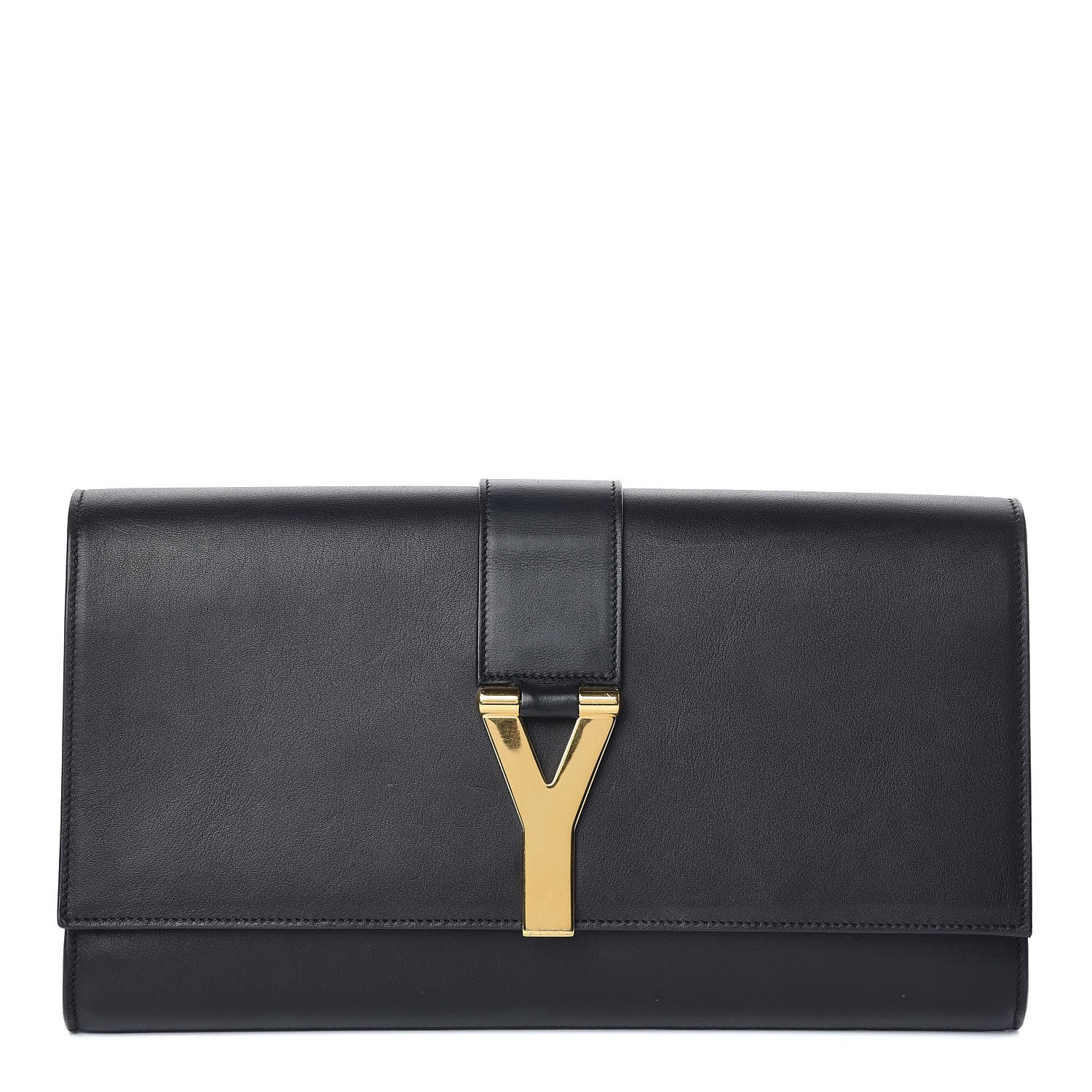 Saint Laurent Calfskin Classic Y Ligne Clutch Black 1 of 14