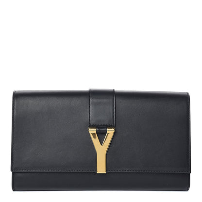 Saint Laurent Calfskin Classic Y Ligne Clutch Black 1 of 14