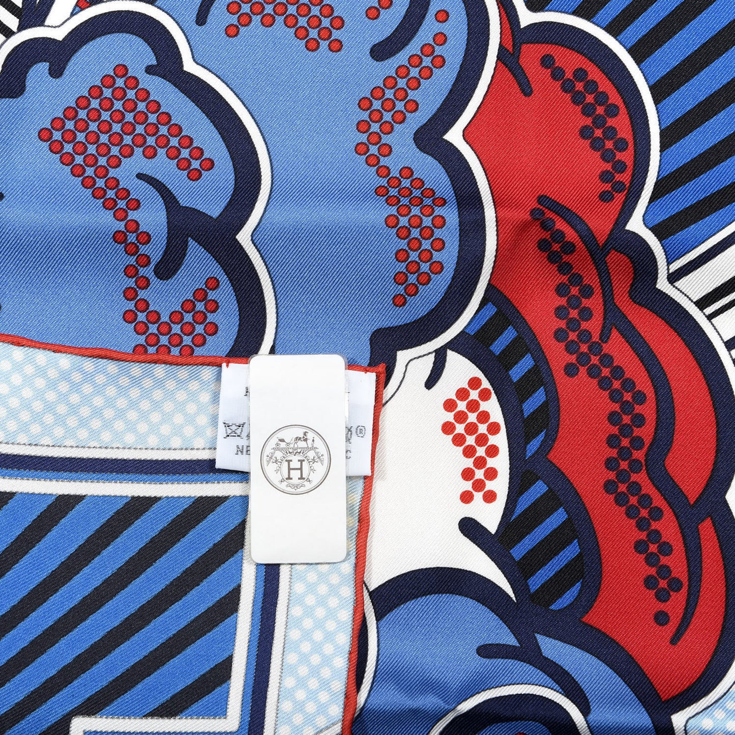 Silk Pegase Pop Pocket Square Ciel Rouge Bleu Moyen