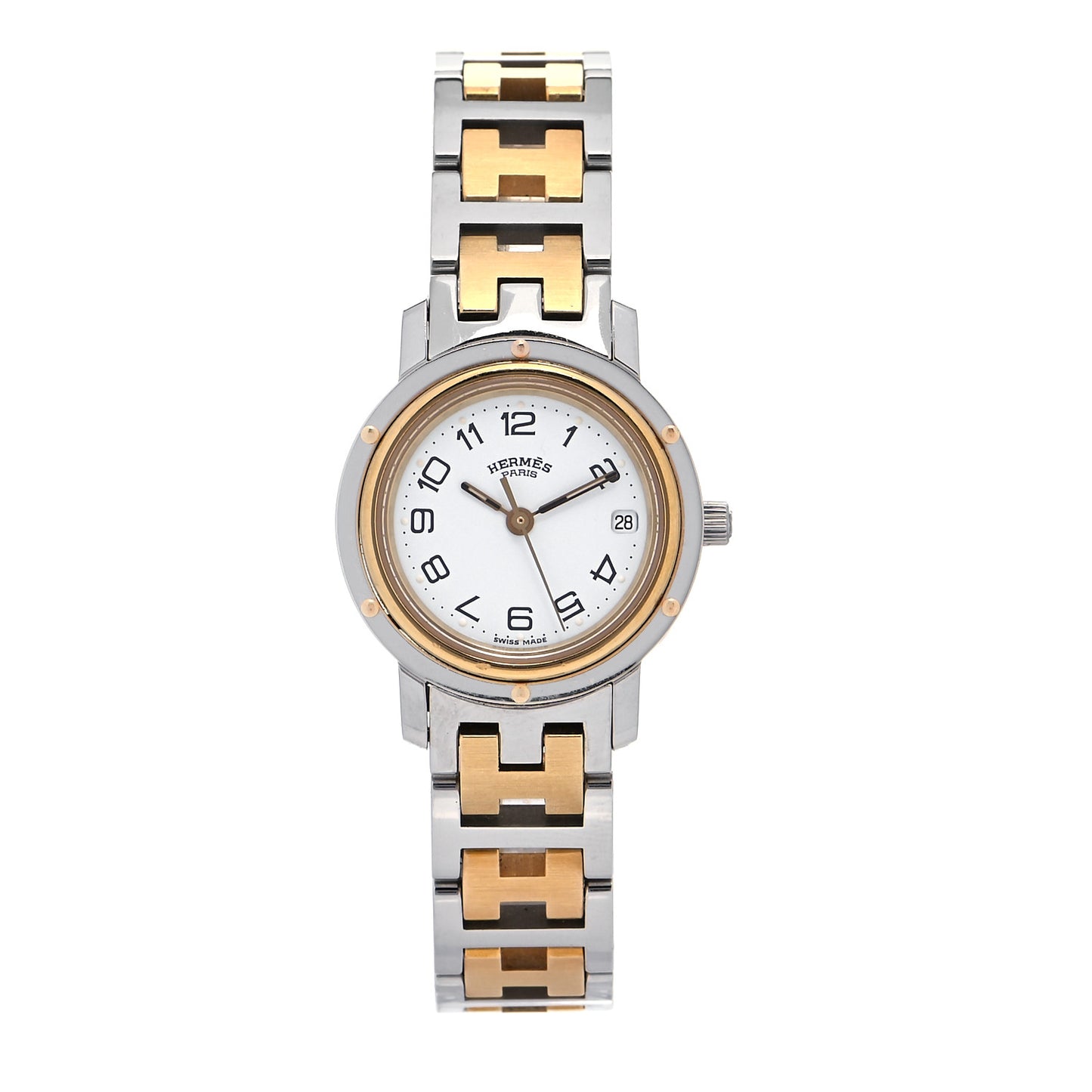 Stainless Steel 24mm Clipper Quartz Watch Gold