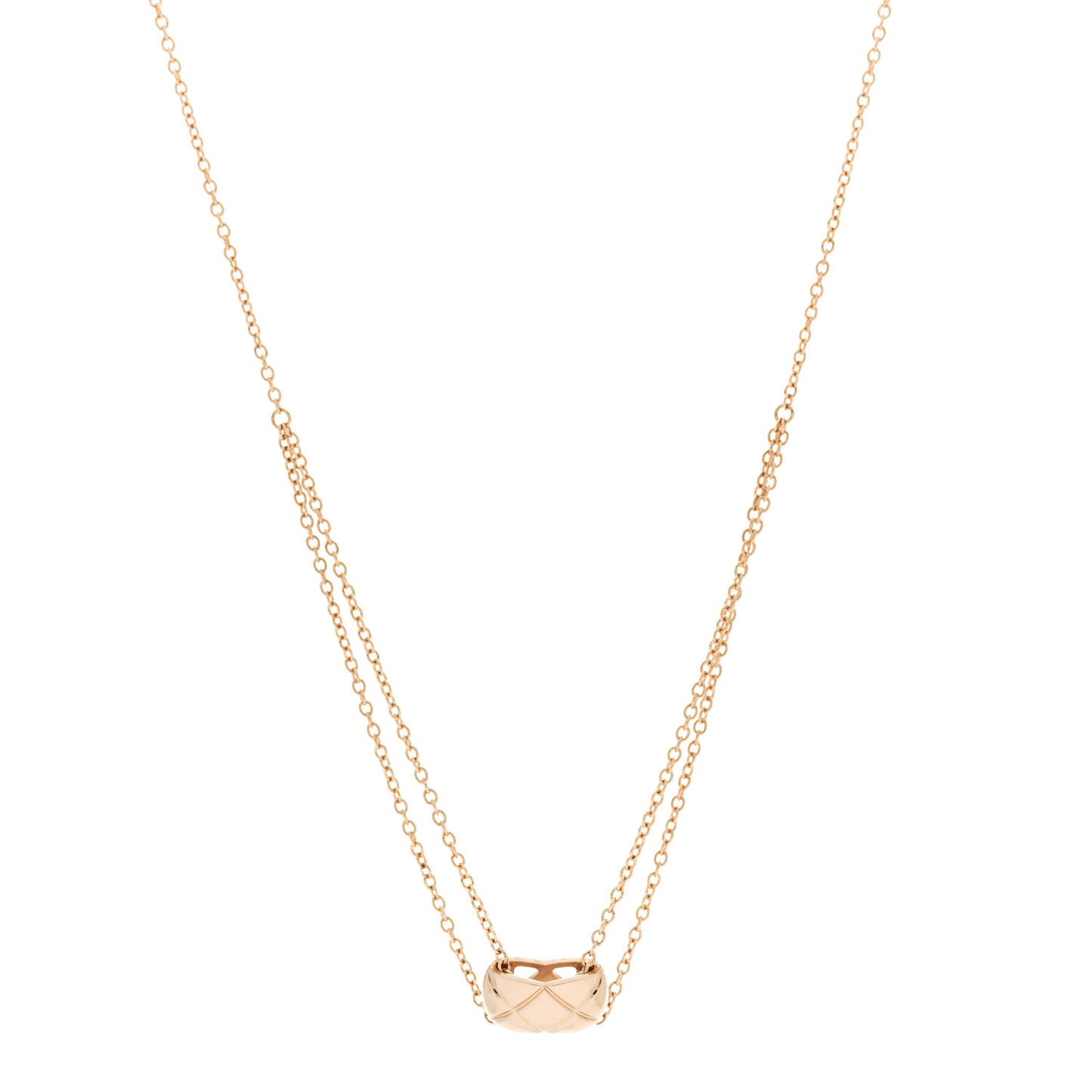 18K Beige Gold Coco Crush Pendant Necklace