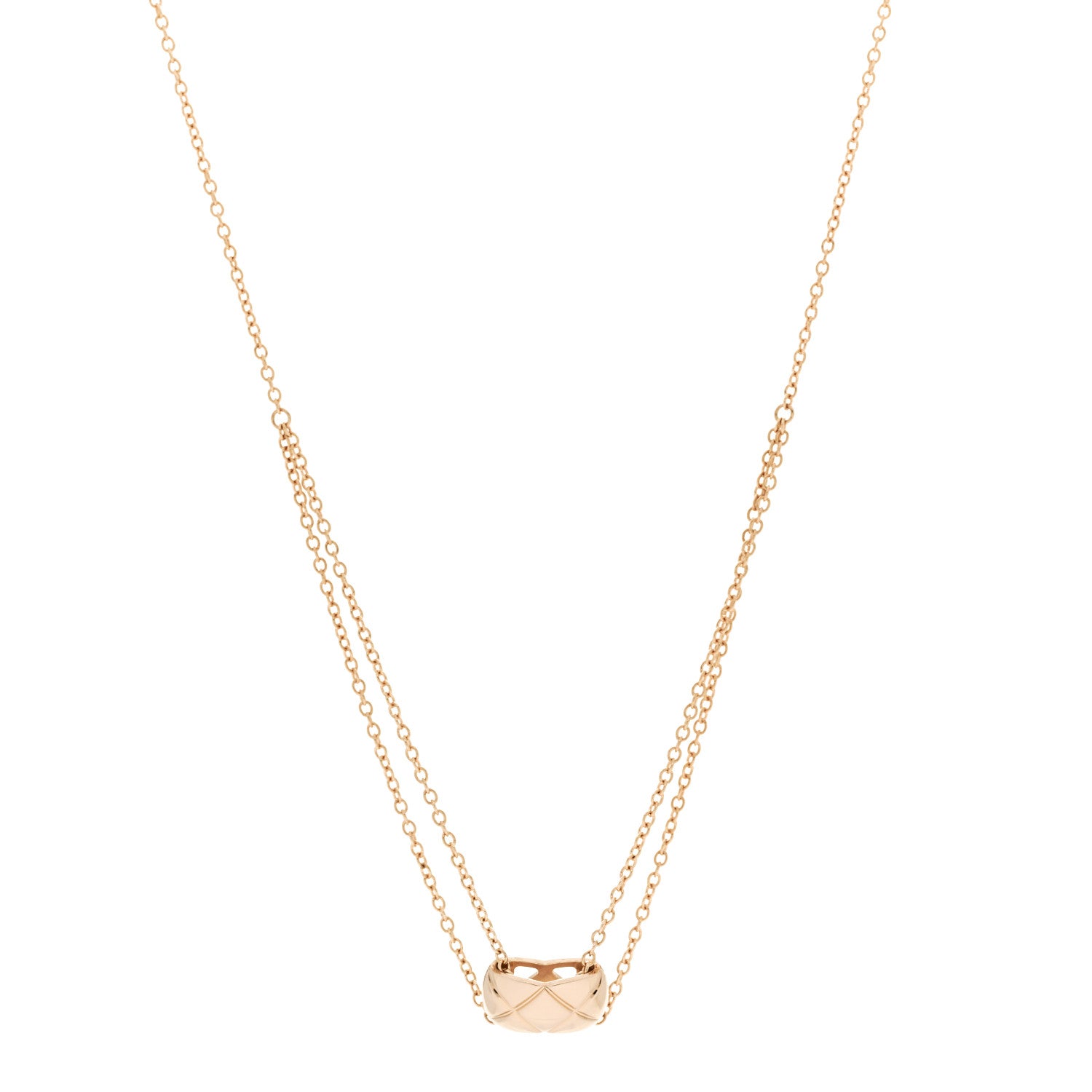 Chanel 18K Beige Gold Coco Crush Pendant Necklace 1 of 6