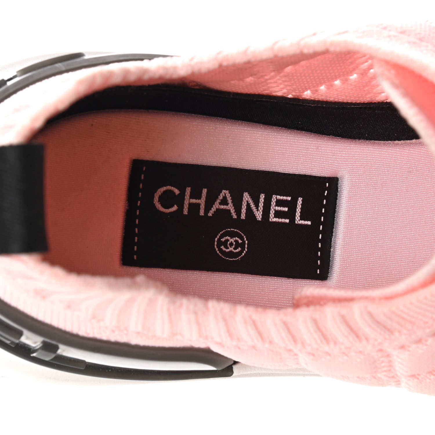 Chanel Mixed Fibers Quilted Womens CC Sneakers 38 Light Pink 6 of 8