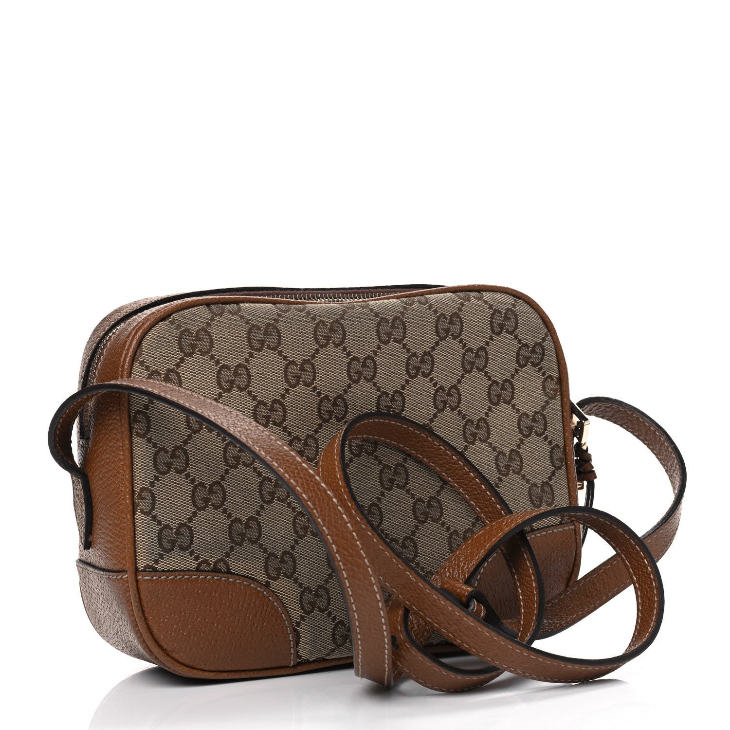 Gucci Monogram Mini Bree Messenger Bag Beige Tabacco 2 of 12