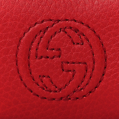 Gucci Pebbled Calfskin Soho Coin Purse Key Ring Red 6 of 6