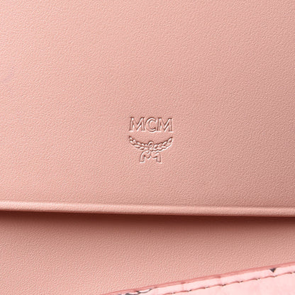 MCM Visetos Trifold Wallet Pink 7 of 8
